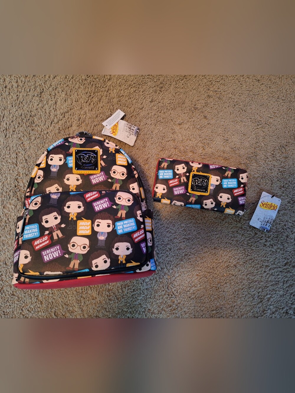 Loungefly Pop! Seinfeld Backpack & Wallet Set